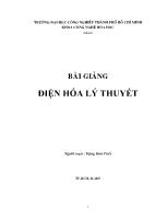 Bài giảng Điện hóa lý thuyết