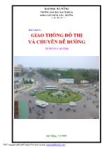 Bài giảng Giao thông đô thị và chuyên đề đường - TS Phan Cao Thọ