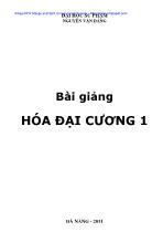 Bài giảng Hóa đại cương 1 (cơ sở lý thuyết cấu tạo chất)