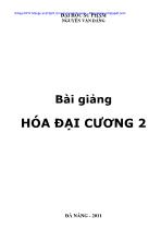 Bài giảng Hóa đại cương 2 (lý thuyết các quá trình hoá học)