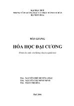 Bài giảng Hóa học đại cương (Dành cho sinh viên không chuyên ngành hóa)