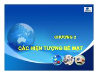 Bài giảng Hóa keo Chương 2: Các hiện tượng bề mặt