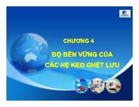 Bài giảng Hóa keo Chương 4: Độ bền vững của các hệ keo ghét lưu