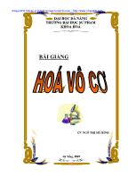 Bài giảng Hóa vô cơ - Ngô Thị Mỹ Hạnh