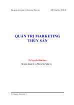 Bài giảng môn Quản trị Marketing Thủy Sản