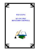 Bài giảng Quang học Benjamin Crowell