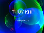 Bài giảng Thủy khí - Hoàng Văn Hà