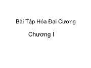 Bài tập hóa đại cương Chương I