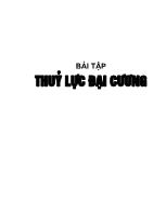 Bài tập Thuỷ lực đại cương