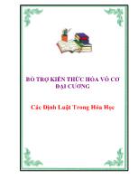 Bổ trợ kiến thức hóa vô cơ đại cương Các định luật trong hóa học