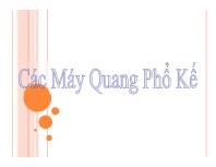 Các máy quang phổ kế