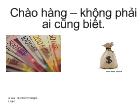 Chào hàng – không phải ai cũng biết.