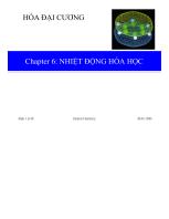 Chapter 6: Nhiệt động hóa học