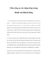 Chín công cụ xây dựng lòng trung thành của khách hàng