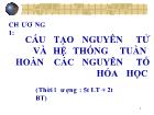 Chương 1 Cấu tạo nguyên tử và hệ thống tuần hoàn các nguyên tố hóa học