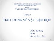 Chương 1 Đại cương về vật liệu học