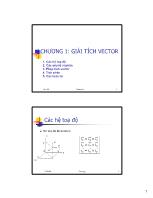 Chương 1: Giải tích vector