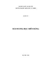 Chương 1 Khái quát về vị trí địa lý và lịch sử nghiên cứu Biển đông Việt Nam