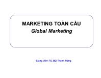 Chương 1 Tổng quan về marketing toàn cầu