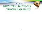 Chương 11 Kiểm tra, đánh giá trong bán hàng