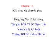 Chương 17 Khí thực và chuyển pha