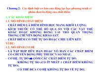 Chương 2: Các định luật cơ bản của động lực học phương trình vi phân chuyển động của chất điểm