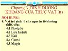 Chương 3. Dinh dưỡng khoáng của thực vật (tt)