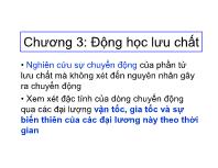 Chương 3: Động học lưu chất