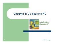 Chương 3: Dữ liệu cho nghiên cứu