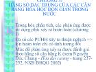 Chương 3: Hằng số dặc trưng của các cân bằng hóa học đơn giản trong nước