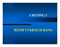 Chương 3 Hành vi khách hàng