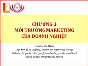 Chương 3 Môi trường marketing của doanh nghiệp