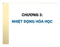 Chương 3: Nhiệt động hóa học