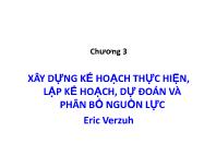 Chương 3 Xây dựng kế hoạch thực hiện, lập kế hoạch, dự đoán và phân bổ nguồn lực