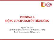 Chương 4 Động cơ của người tiêu dùng