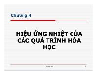 Chương 4 Hiệu ứng nhiệt của các quá trình hóa học