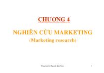 Chương 4 Nghiên cứu marketing (marketing research)