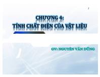 Chương 4: Tính chất điện của vật liệu