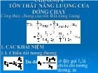 Chương 4 Tổn thất năng lượng của dòng chảy