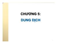 Chương 5: Dung dịch