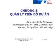 Chương 5: Quản lý tiến độ dự án