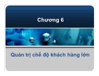 Chương 6 Quản trị chế độ khách hàng lớn