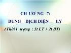 Chương 7: Dung dịch điện ly