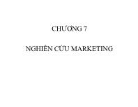 Chương 7 Nghiên cứu marketing