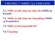 Chương 7: Nhiễu xạ ánh sáng