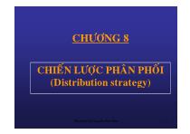 Chương 8 Chiến lược phân phối (distribution strategy)