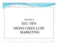 Chương 8 Xúc tiến trong chiến lược marketing