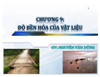 Chương 9: Độ bền hóa của vật liệu