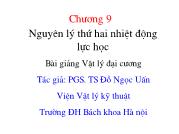 Chương 9 Nguyên lý thứ hai nhiệt động lực học