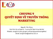 Chương 9 Quyết định về truyền thông marketing